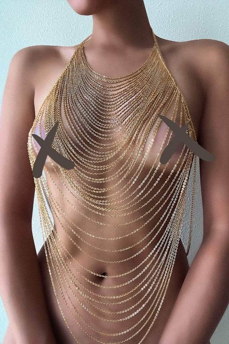 Kropskæde GULD - AGATHA - NAKED Underwear DK