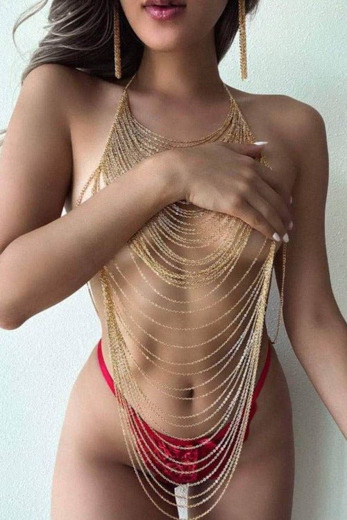 Kropskæde GULD - AGATHA - NAKED Underwear DK