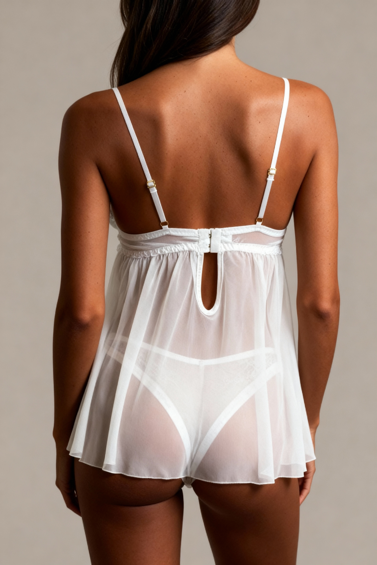 Natkjole til kvinder - Hvid dahlia - NAKED Underwear DK